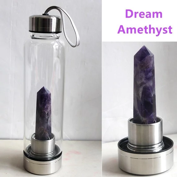 Üvegkulacs Ametiszt Ásvánnyal 750 ml
